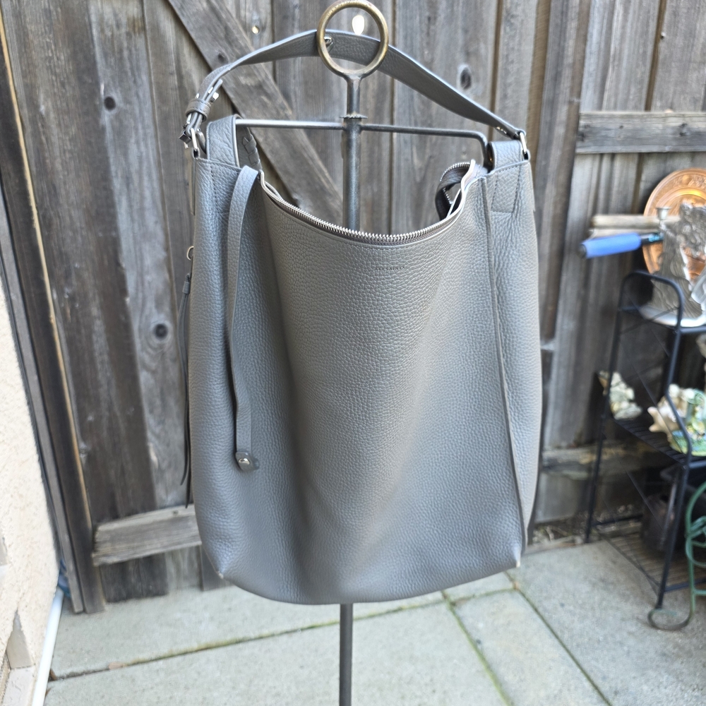 Allsaints Backpack/shoulder Gray Leather Women's Bag